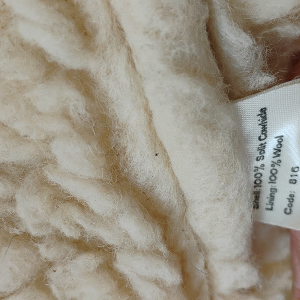 🦌 BUCKSKIN EUC Vintage SEARS The LEATHER SHOP  SHEARLING 😎 RARE UniSex - Picture 8 of 12